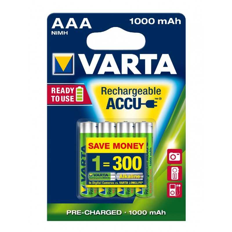 BLISTER X 4 VARTA ACCUS HR3 1000 MAH