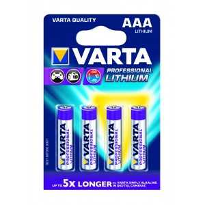 BLISTER X 4 VARTA LITHIUM AAA / LR03