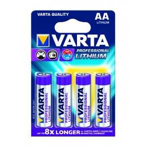 BLISTER X 4 VARTA LITHIUM AA / LR06