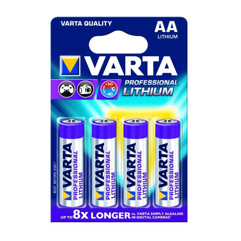 BLISTER X 4 VARTA LITHIUM AA / LR06