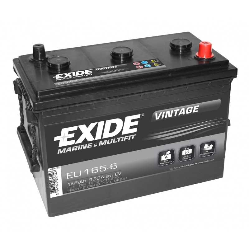 BATTERIE EXIDE VINTAGE 6V 165Ah 900A(EN) M05