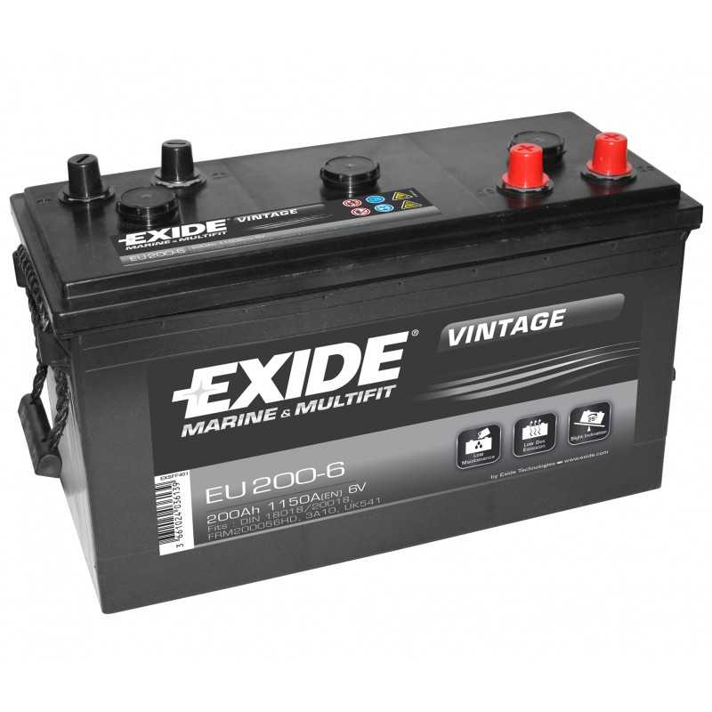BATTERIE EXIDE VINTAGE 6V 200Ah 1150A(EN) M06