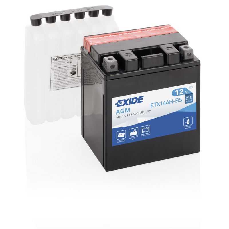 BATTERIE AGM  ETX14AH-BS/YTX14AH-BS