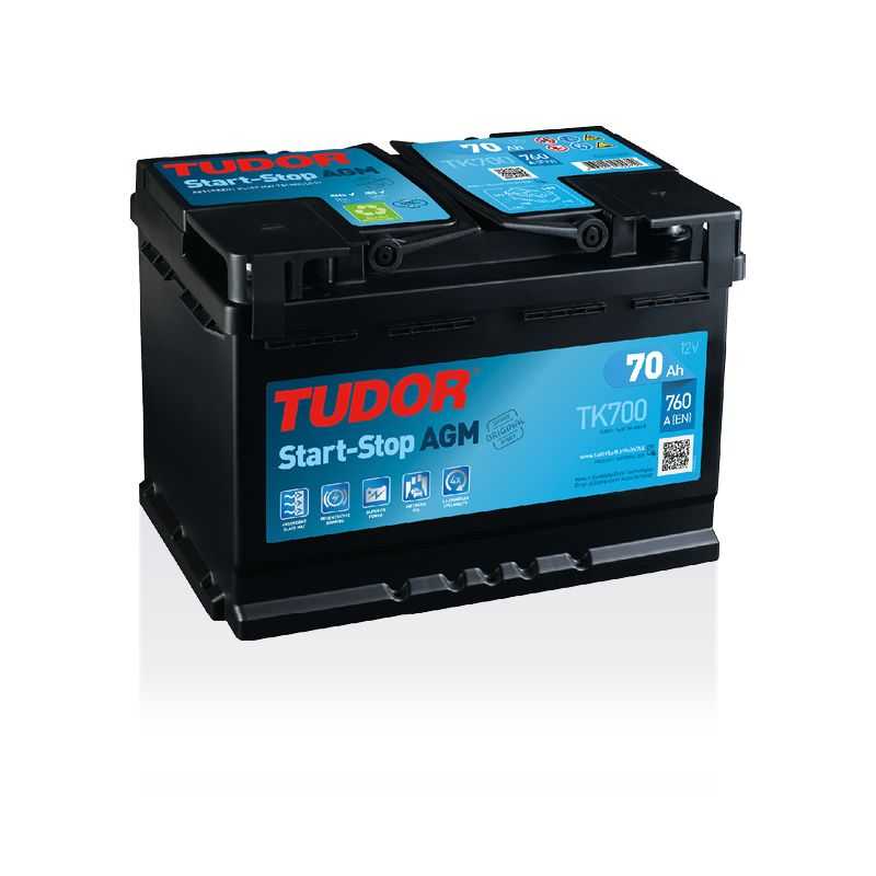  Batterie TUDOR 70 Ah / 640 A (EN) + D gamme standard voiture  camionnette 4x4 Haute qualité DIMENSIONS LARGE 278 mm. Largeur : 175 mm.  Hauteur : 190 mm.