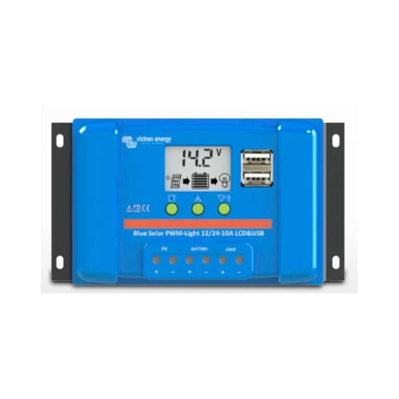 Régulateur Victron BlueSolar PWM-LCD&USB 12/24V-10A