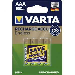 VARTA ACCU ENDLESS AAA/R03 X4 950MAH