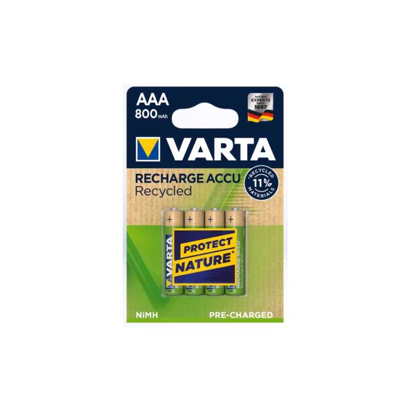 VARTA ACCU RECYCLED AAA/R03 X4 800MAH