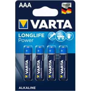 VARTA LONGLIFE POWER PILE ALCALINE AAA / LR03 - 1.5V - BL4