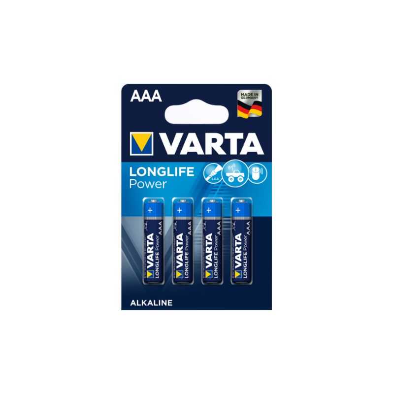 VARTA LONGLIFE POWER PILE ALCALINE AAA / LR03 - 1.5V - BL4