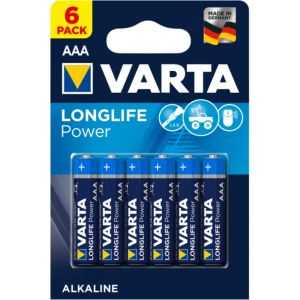 VARTA LONGLIFE POWER PILE ALCALINE AAA / LR03 - 1.5V - BL6