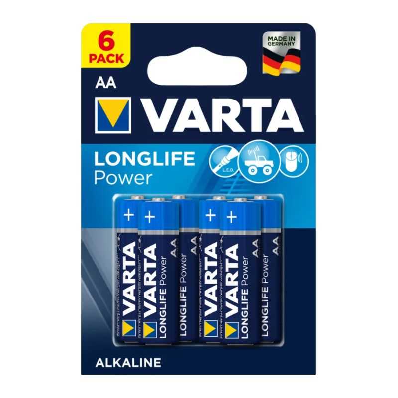 VARTA LONGLIFE POWER PILE ALCALINE AA / LR06 - 1.5V - BL6