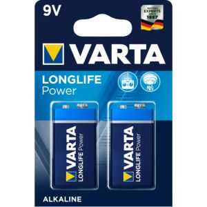 VARTA LONGLIFE POWER PILE ALCALINE 9V / 6LR61 - 1.5V - BL2