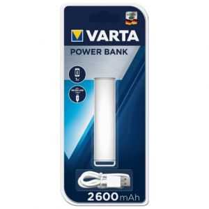 POWERBANK 2600MAH MICRO USB 1A OU USB 1A BLANC VARTA