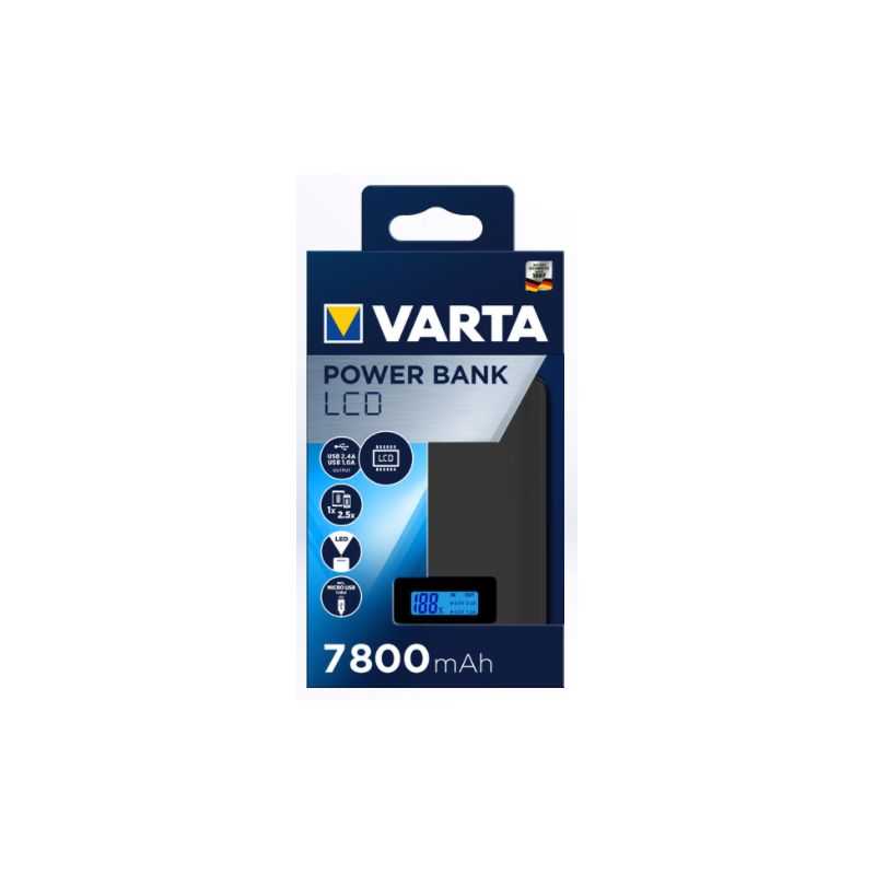 POWERBANK 7800MAH MICRO USB IN 2 X USB OUT (2.4A+ 1A) VARTA