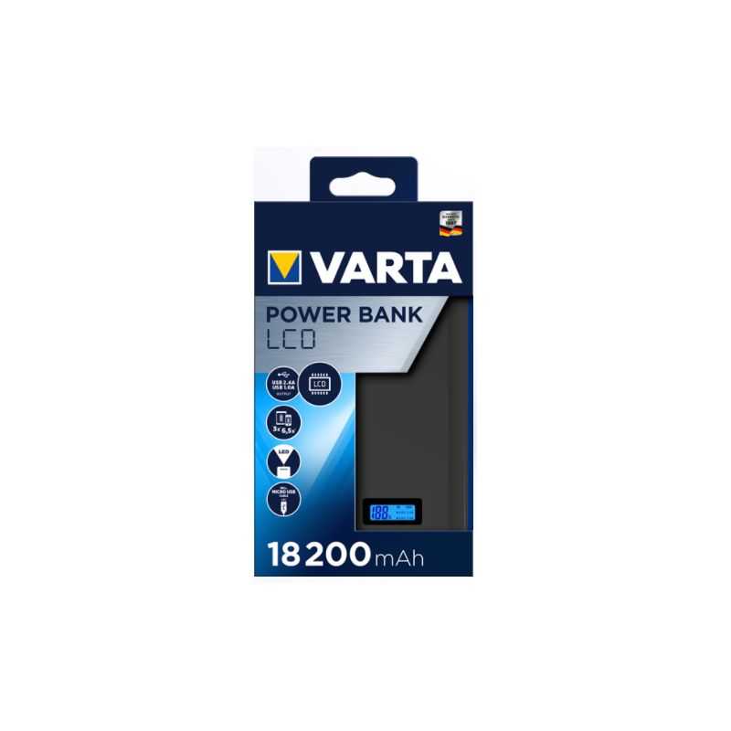 POWERBANK 18200MAH MICRO USB IN 2 X USB OUT (2.4A+ 1A) VARTA