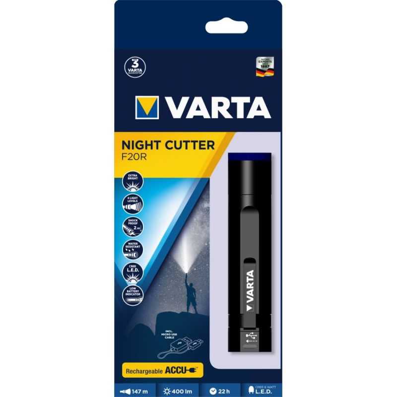 TORCHE RECHARGEABLE VARTA NIGHT CUTTER F20R
