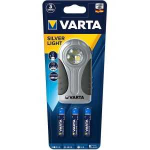 BOITIER PLAT VARTA AAA X 3 INCL. - LED X 3 - METAL - 28LM - PORTEE 56M