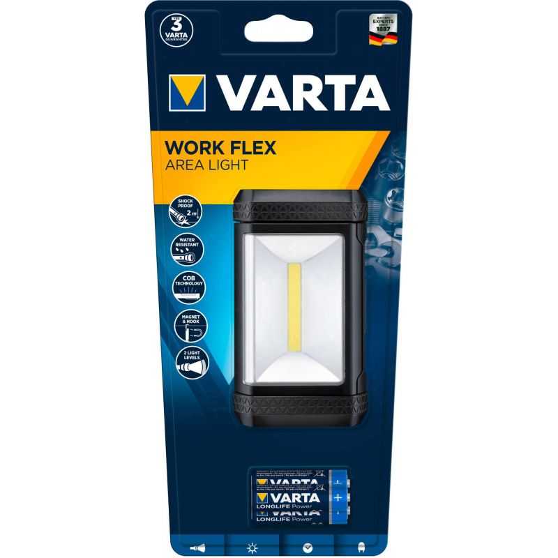 LAMPE DE TRAVAIL VARTA WORKFLEX AREA LIGHT 3AAA FOURNIES