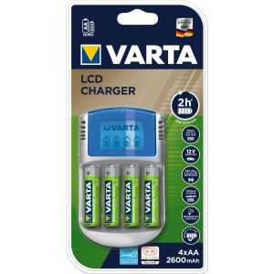 VARTA CHARGEUR 2H LCD + AA X4 2600MAH 220V ALLUME-CIGARE 12V USB