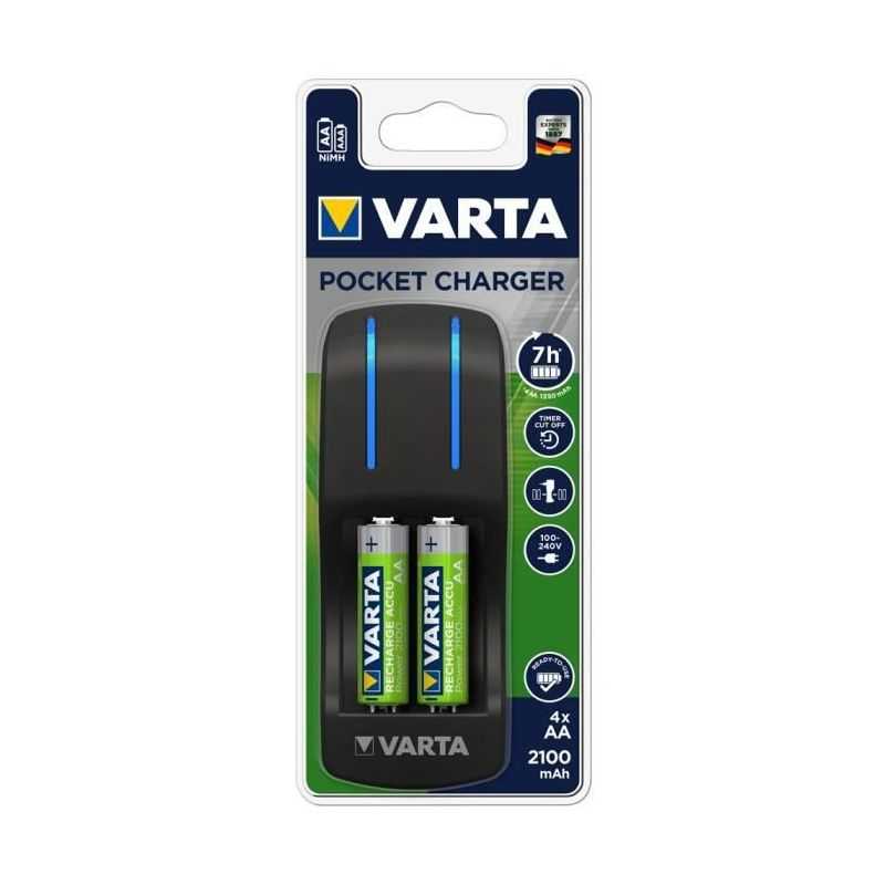 CHARGEUR 7H POCKET - 4 CANAUX AAA/AA + 4 AA 2100MAH PRE-CHARGES