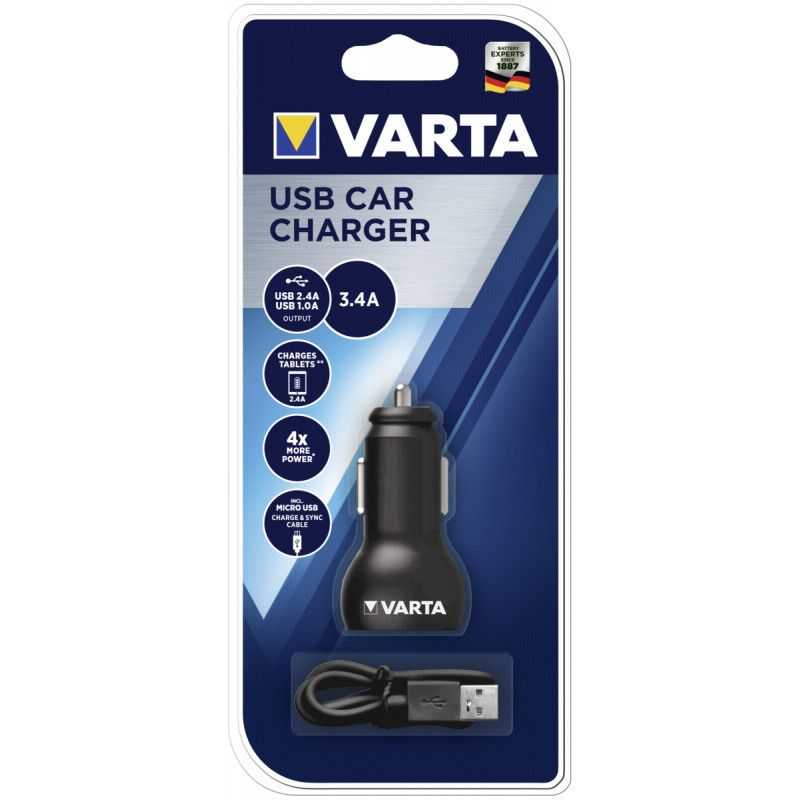 VARTA CHARGEUR ALLUME CIGARE + MICRO USB