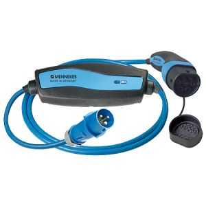 Câble de recharge 8M (Mode2), 16A 1P+N+T avec moduleIC-CPD, fiche CEE 16A (0,30m)et prolongateur Type 2