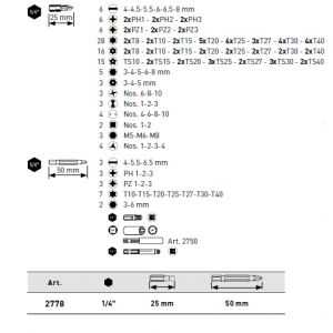 Boîte de 138 embouts1/4" HYPER-Bit KRAFTWERK