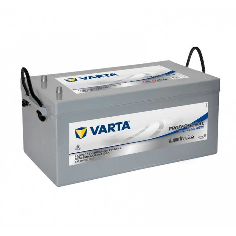 BATTERIE VARTA DECHARGE LENTE AGM 12V 260AH