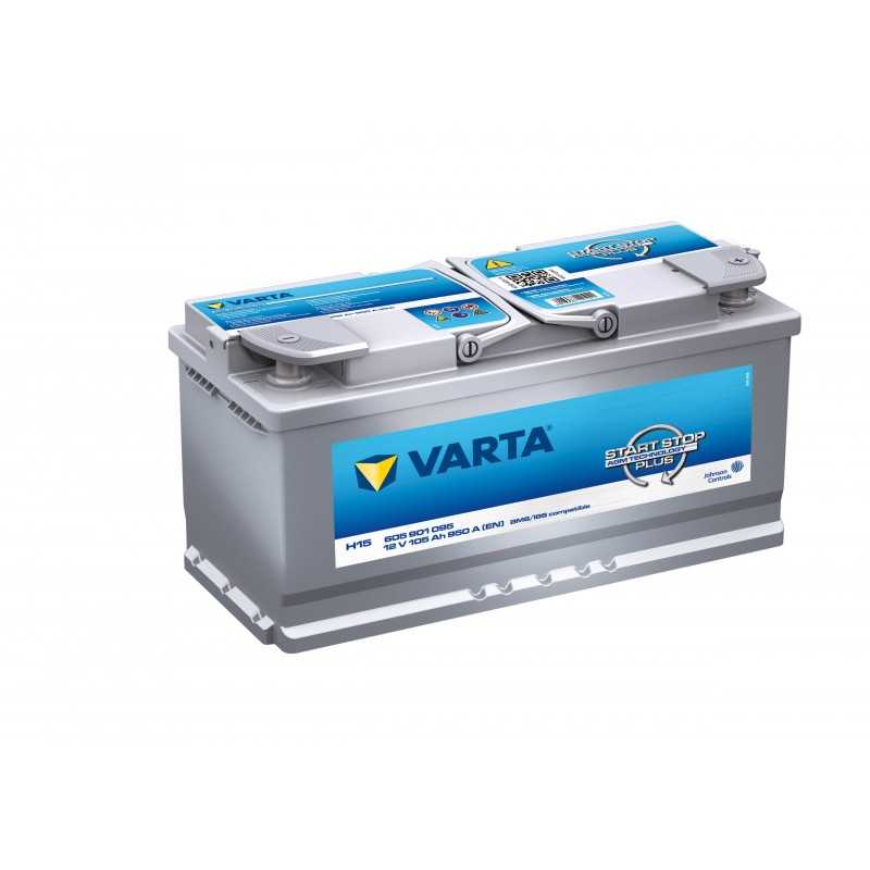 BATTERIE VARTA SILVER DYNAMIC AGM H15 12V 105AH 950A EN 605901V