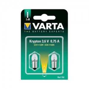 BLISTER 2 AMPOULES VARTA 752 KRYPTON