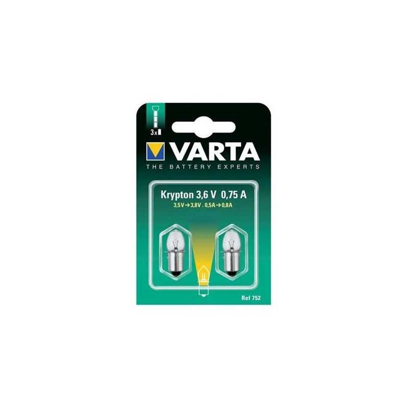 BLISTER 2 AMPOULES VARTA 752 KRYPTON