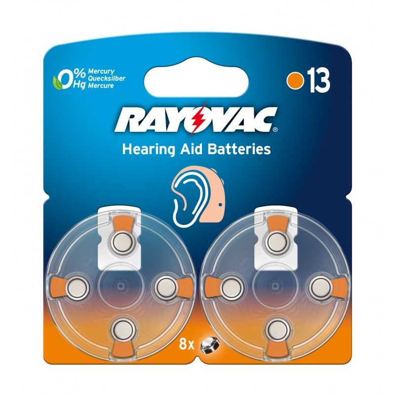 BLISTER 8 PILES RAYOVAC ZINC AIR 1.4 VOLTS REF 13